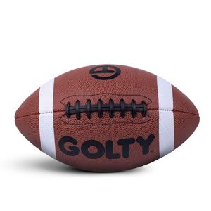 Ballon de football américain en cuir composite de haute qualité Logo personnalisé Vente en gros Usine Taille officielle 9 Utilisation du jeu d'entraînement - Product Image 4