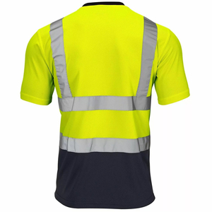 Camisetas DE SEGURIDAD impresas con logotipo personalizado de alta visibilidad para adultos, camiseta de seguridad de tela con cinta reflectante para correr - Product Image 2