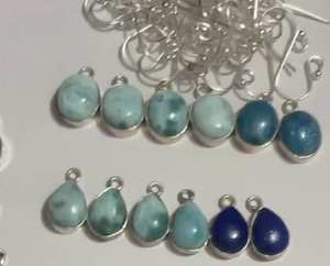 Fantastique Multi Couleur Mélange Forme Mix Taille Gemstone Lunette Ensemble Pendentif En Argent Bijoux Faits À La Main pour Faire Des Bijoux À La Mode De Fille - Product Image 1