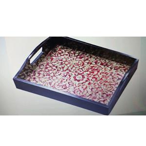 Bandeja de Servicio de Diseño con Recubrimiento de Esmalte de Madera MDF, Bandeja de Mesa de Alta Calidad para Hoteles y Restaurantes - Product Image 3