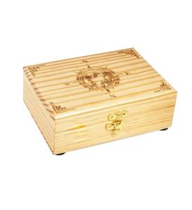 Urne en bois faite à la main gravure boîte à bijoux sculptée à la main pour femmes-hommes bijou | Boîtes décoratives | Stockage (boussole Globe) - Product Image 6