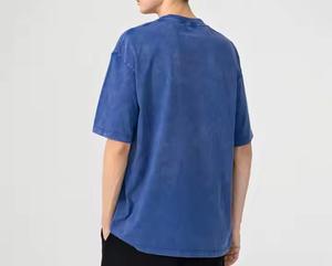 Camiseta de 100% algodón con lavado ácido pesado para hombre, diseño Vintage de lujo, estilo Formal de talla grande, camiseta en blanco perfecta de gran tamaño - Product Image 3