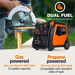 Générateur onduleur bi-carburant 3900W 120V à démarrage électrique, essence et propane, avec capteur de CO, certifié CARB, pour usage résidentiel et événements extérieurs - Product Image 3