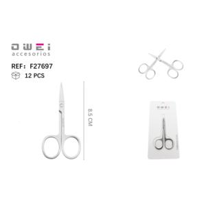 Ciseaux de maquillage en métal pointu argenté - Product Image 1