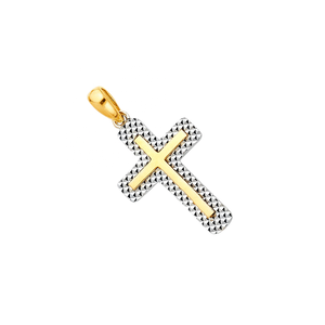 Classique à la mode 18K or argent jésus croix pendentif diamant cuivre motif chrétien à la mode alliage métallique pour enfants - Product Image 3