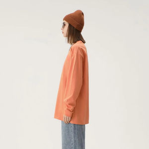 T-shirt à manches longues oversize pour homme, 260 g/m², poids lourd, chemises en coton uni pour femme, t-shirt personnalisé pour homme - Product Image 2