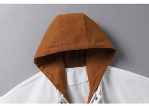 Vente en gros Veste universitaire Letterman à manches en cuir avec broderie sur patch personnalisée pour hommes Grande taille Pull Bomber Coat - Product Image 6