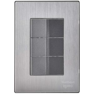 Interruttore, MXIUM-001, 1 Pezzo, Switchx3, 125-250VAC, 10A, 50/60Hz, Argento/Oxford, Acciaio Inossidabile/PC. - Product Image 1