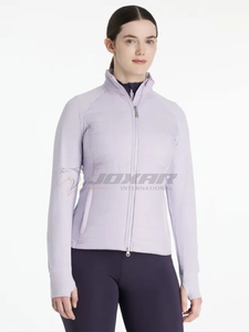 2025, venta al por mayor, chaqueta de equitación para mujer, tela elástica transpirable impermeable de primera calidad, corte ergonómico, elegante chaqueta ecuestre - Product Image 4