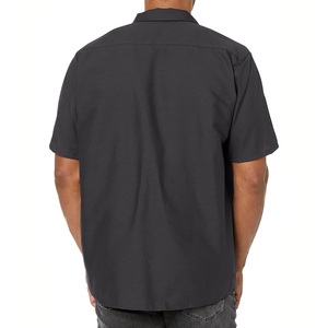 Ropa de trabajo de algodón para hombre, camisas de manga corta con logotipo opcional, uniforme personalizado para personal de marca - Product Image 5