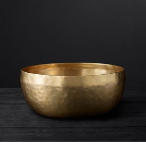 Elegant Hammered <b>Metal</b> <b>Bowl</b> for Kitchen Use for Serving Salad Fruits Snacks and More for Home and Commercial UseRamzan Special - Product Image 3