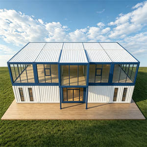 <span class=keywords><strong>Maison</strong></span> conteneur préfabriquée à deux étages en kit, à panneaux sandwich, avec une pièce individuelle standard, pour logement à louer rapide - Product Image 3