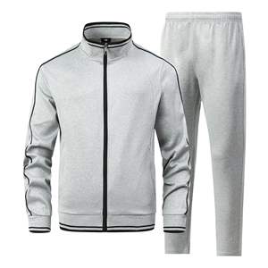 100% coton hommes hiver survêtement personnalisable meilleure qualité polaire à capuche fermeture éclair Jogging costume solide grande taille imprimé - Product Image 4