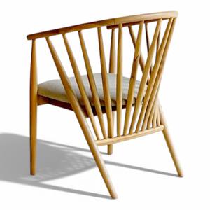 Silla de Comedor de Madera de Teca Maciza de Alta Calidad para Restaurante y Hotel, Asiento Acolchado Cómodo con Diseño Ergonómico de Respaldo Curvo - Product Image 3