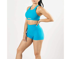 Sujetador deportivo de mujer de gran capacidad con relleno en la espalda cruzada de alto impacto de talla grande de color personalizado más vendido - Product Image 3