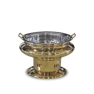 Venta caliente de plato de frotamiento de acero inoxidable dorado con tapa, calentador de alimentos de buffet de alta capacidad para restaurantes y catering de eventos - Product Image 6