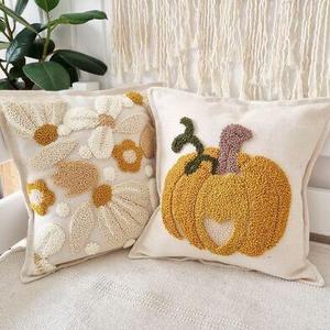 Decorative Bohemian 45x45 Cm <b>Sofa</b> Back Support Giraffe Embroidered Cotton Square Cushion <b>Covers</b> at Best Prices - Product Image 2