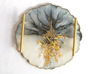 ถาดรองเรซินตกแต่งโต๊ะอาหารเช้าแบบทำมือถาดดีไซน์ใหม่หรูหราดีไซน์ใหม่ - Product Image 2