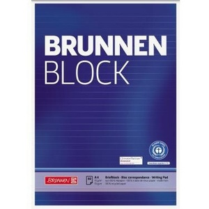 BRUNNEN กระดาษเขียนจดหมายรีไซเคิล DIN A4 ลายเส้นสีน้ำเงิน 70 กรัม/ตร.ม. 50 แผ่น - Product Image 1