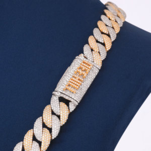 Venta al por mayor VVS Lab Grown Diamond Necklace Iced Out Hip Hop Letter Pendant Cuban Chain 925 Silver Custom Fine Jewelry - Product Image 4