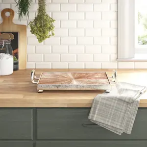 Plateau de service au chocolat élégant, parfait pour les desserts, les bonbons et les réceptions à la maison et l'affichage de table élégants - Product Image 3