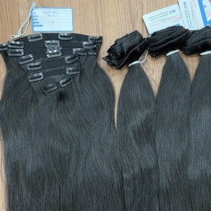 Producto más vendido Clip Ins Extensiones de cabello textura rizada birmana 100% Cabello vietnamita precio al por mayor - Product Image 5