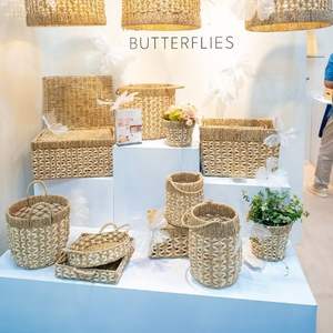 Juego de 2 linternas de algas marinas hechas a mano ecológicas con hoja de palma para el hogar y la boda - Product Image 5