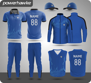 Uniforme de cricket Ensemble complet de maillots et de pantalons à col avec logo personnalisé du nom de l'équipe et taille Fabricant d'uniformes de vêtements de sport - Product Image 1