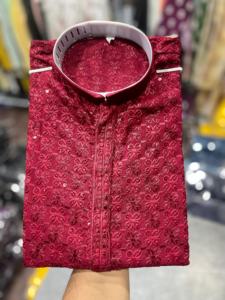 Vêtements traditionnels vêtements de fête indiens pour hommes vêtements ethniques pour cérémonies mariages vêtements de fête Kurta pour hommes élégant indien - Product Image 2