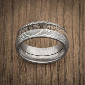 Anillos de boda de acero de Damasco, joyería de dedo de último diseño de Damasco - Product Image 4