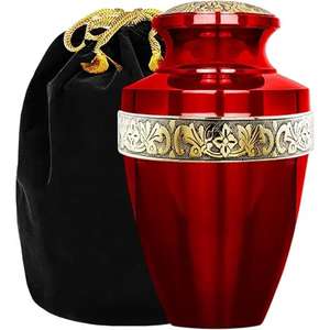 Urnas de cremación funeraria de aluminio de calidad superior superventas al por mayor de último diseño para cenizas humanas adultas de India - Product Image 1