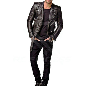 Custom Black Bomber <b>Jacket</b> <b>Men's</b> Faux <b>Leather</b> Baseball Varsity <b>Men's</b> <b>Jacket</b> - Product Image 1