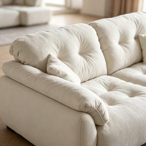 Sofá Moderno de Tela de Tres Plazas con Respaldo Acolchado y Brazos Acolchados para Sala de Estar - Product Image 3