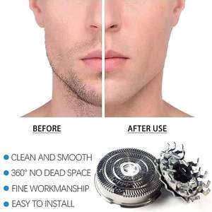 Paquete de 6 cabezales de repuesto para afeitadora eléctrica, cuchillas y peines para afeitadoras rotatorias 3 en 1, lavables para uso facial y en caravanas - Product Image 3