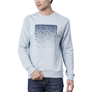Sweat-shirt surdimensionné en coton vintage pour hommes, col ras du cou à manches longues pour l'hiver en vente - Product Image 1
