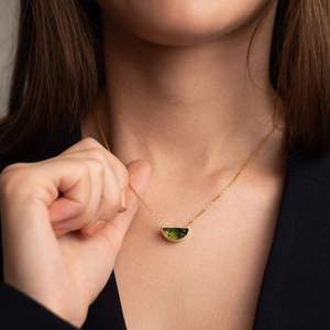 Auténtico colgante de moldavita hecho a mano Plata de Ley 925 joyería de piedras preciosas verdes hermoso regalo para mujeres - Product Image 1