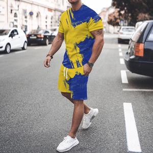 Vêtements de sport d'été Factory Direct Sets Survêtement surdimensionné Ensemble pour hommes Shorts décontractés Vêtements de mode pour hommes Industrie du sport - Product Image 3