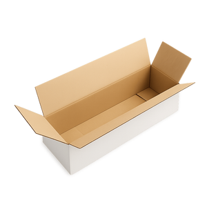 Boîte à jambon et épaule de porc blanche 85x25x16,30 cm, support à jambon renforcé à double canal, catégorie de produit : Boîtes en papier et supports multimédia - Product Image 1