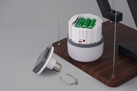 Ampoule LED d'urgence 40W E27, rechargeable par type-C, à intensité variable, lampe portable pour la maison, le camping, l'intérieur