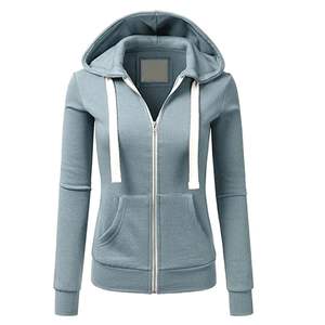 Sweat-shirts pour femmes en matière de qualité supérieure, anti-boulochage, couleur unie personnalisée, respirants, pour l'hiver. - Product Image 3