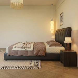 Lit double minimaliste italien avec tête de lit haute en cuir Nappa, système de levage à vérin, rangement intégré, cadre en bois massif, lit de mariage <span class=keywords><strong>pour</strong></span> chambre principale - Product Image 3