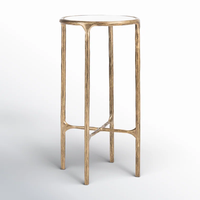 Table de Chevet en Fer Martelé, Design Européen Moderne, Meuble Polyvalent pour Chambre, Salon, Salle à Manger, Maison, Appartement