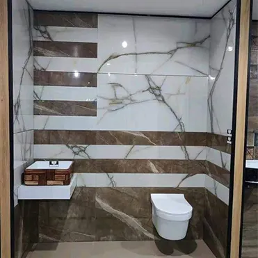 Anti telha cerâmica personalizada do deslizamento do tamanho para telhas do revestimento da parede da decoração para o revestimento alto do banheiro da sala de visitas