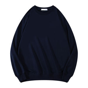 Automne hiver nouveaux hommes décontracté col rond pull à capuche XS taille personnalisé coton laine manteau solide impression en relief approvisionnement en gros - Product Image 4