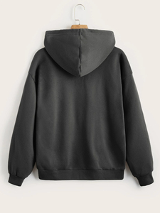 Sweat à capuche brodé en coton mélangé sur mesure pour hommes séchage rapide respirant logo personnalisé pour la saison hivernale - Product Image 2