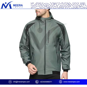 Nueva chaqueta Softshell personalizada Diseño personalizado Ropa de trabajo de invierno Chaqueta de carcasa suave con cremallera forrada de lana impermeable a prueba de viento para hombres - Product Image 3