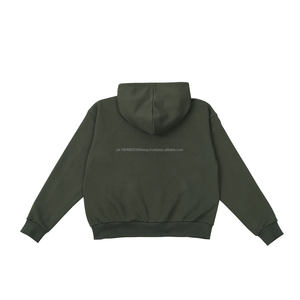 Sudadera con Capucha de Algodón de 400 g/m² con Logotipo Personalizado, Lavado Ácido, Técnica de Toalla Bordada, Prenda Teñida, Hombros Caídos, Gruesa y Desgastada - Product Image 5