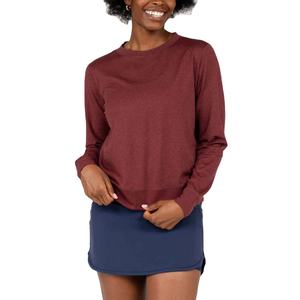 New Design Solid Color Cotton Sweatshirt Wholesale Women's Crewneck Top Selling with Custom Logo Women breathable Sweatshirts - Product Image 1