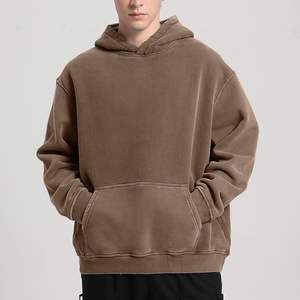 Sudaderas con capucha para hombre Sudadera con capucha de gran tamaño Lavado de algodón de felpa Sudadera con capucha Vintage Heavyweight Hoodie Hombres Streetwear - Product Image 1