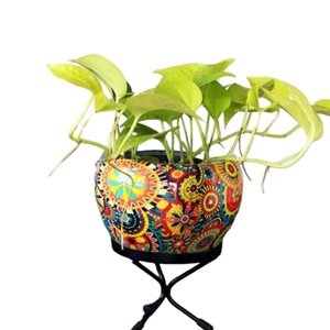 Customize Meena Printed <b>Small</b> Table Planter With Stand Custom Flower <b>Pot</b> For Home and Garden Decor - Product Image 6